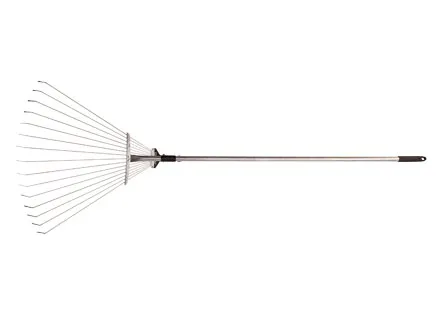 Грабли веерные проволочные раздвижные  оцинкованные 15 зубые с металлическим черенком и металлическим фиксатором АКЦИЯ !!! - изображение 1