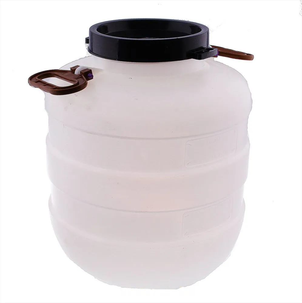 Бочка 30 л. Дачная круглая белая 
(усиленные ручки,V=32,7л, диаметр горла внешний  - 220мм , внутренний - 195мм) пищевая АКЦИЯ