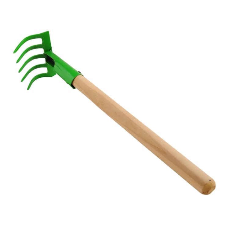 Грабли 5-ти зубые прямые, 2,5мм, порошковая окраска с черенком ГП-5