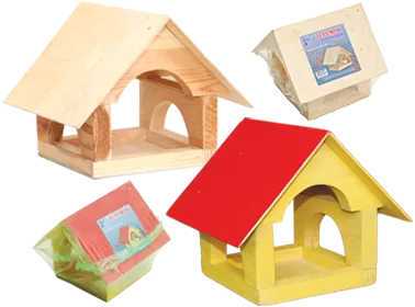 Кормушка для птиц цветная "Теремок" - изображение 1