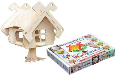 Кормушка для птиц "Избушка на курьих ножках" малая - изображение 1