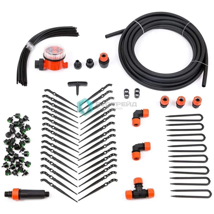 Капельный полив "Жук" 
от водопровода с таймером на 30 растений