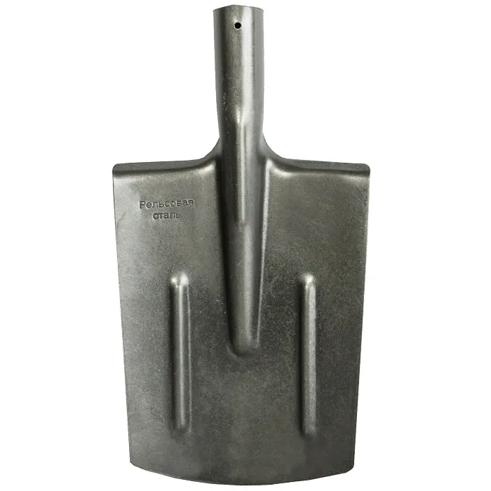 Лопата штыковая прямоугольная 
с ребрами жесткости
Рельсовая сталь