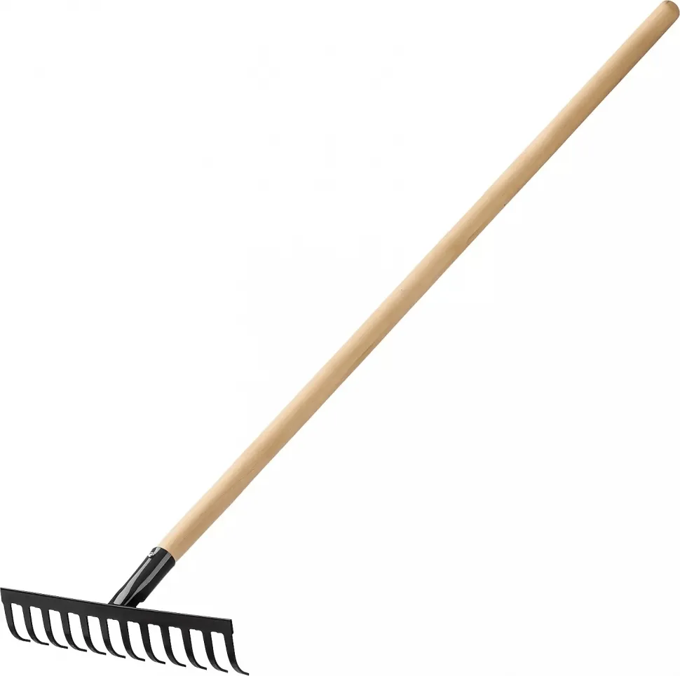 Грабли 12-ти зубые прямые, порошковая окраска, 2,5мм,. с черенком ГП-12