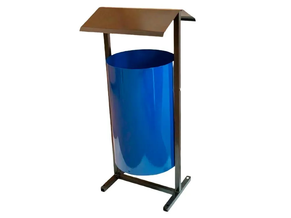 Урна поворотная круглая 25л с крышей порошковаяошковая окраскааска