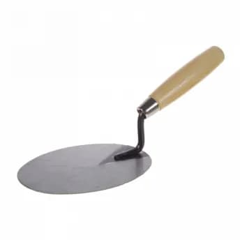 Кельма печника овальная c деревянной ручкой КП