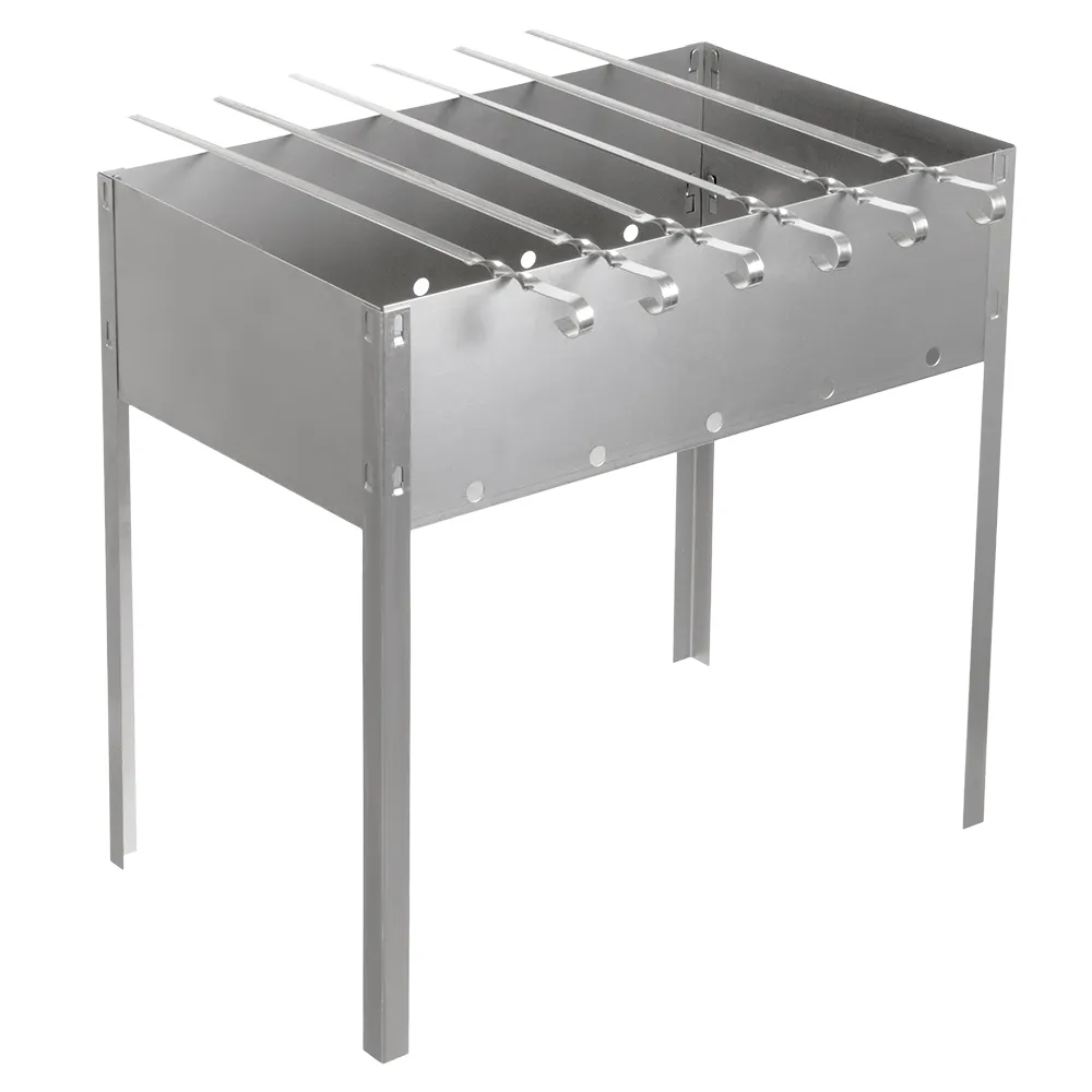 Мангал сборный "Пикник" в г/к коробке + 5х370 шампуров - изображение 1