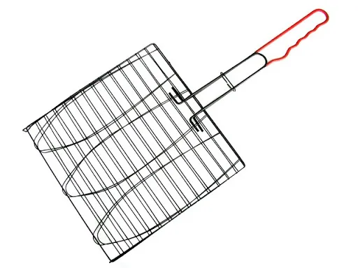 Решетка-барбекю тройная, тефлон, с латексной ручкой АНТИПРИГАРНАЯ 