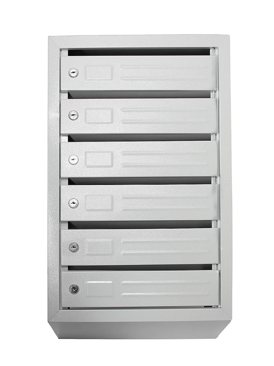 Ящик почтовый 6-ти секционный металлический                                                         (порошковая окраска) 680*385*190мм. Вес - 6,5кг. Упаковка: пузырчатая пленка.