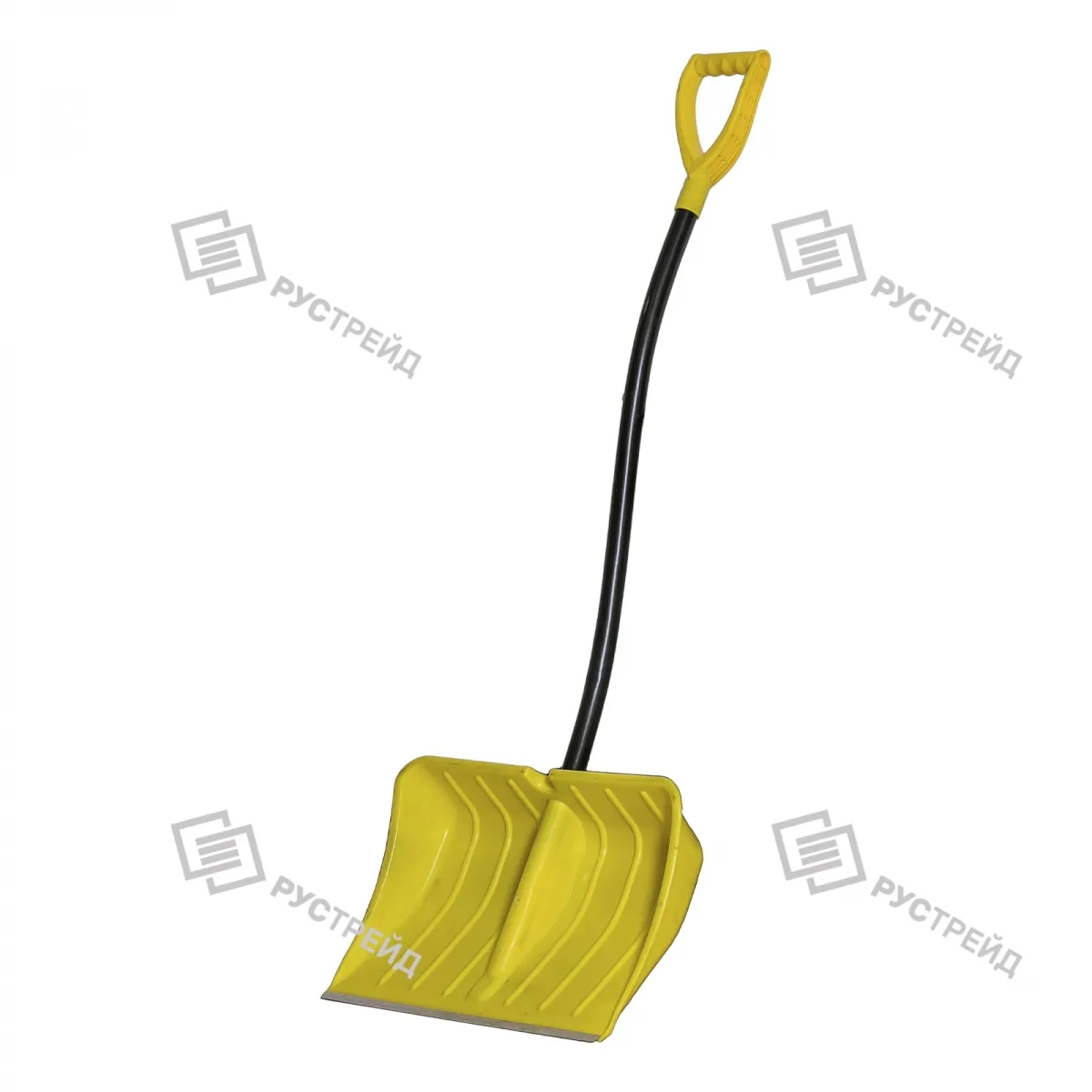 Лопата для снега "Медведь" (цветная) с крашеным эргоном.ал.чер. V-ручкой "Элита" (цвет.)