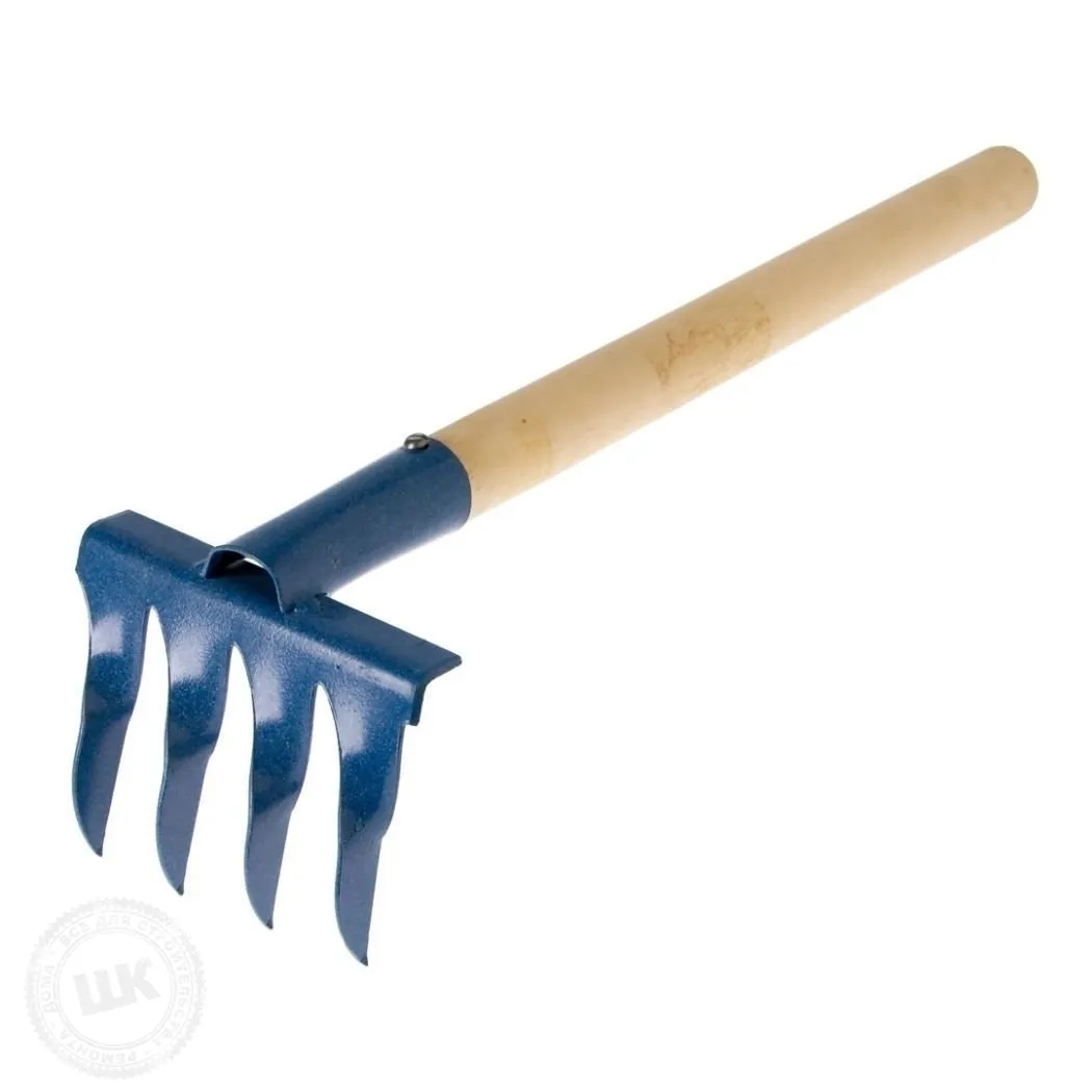 Грабли нержавеющая сталь 4-х зубые витые, с черенком ГВ-4