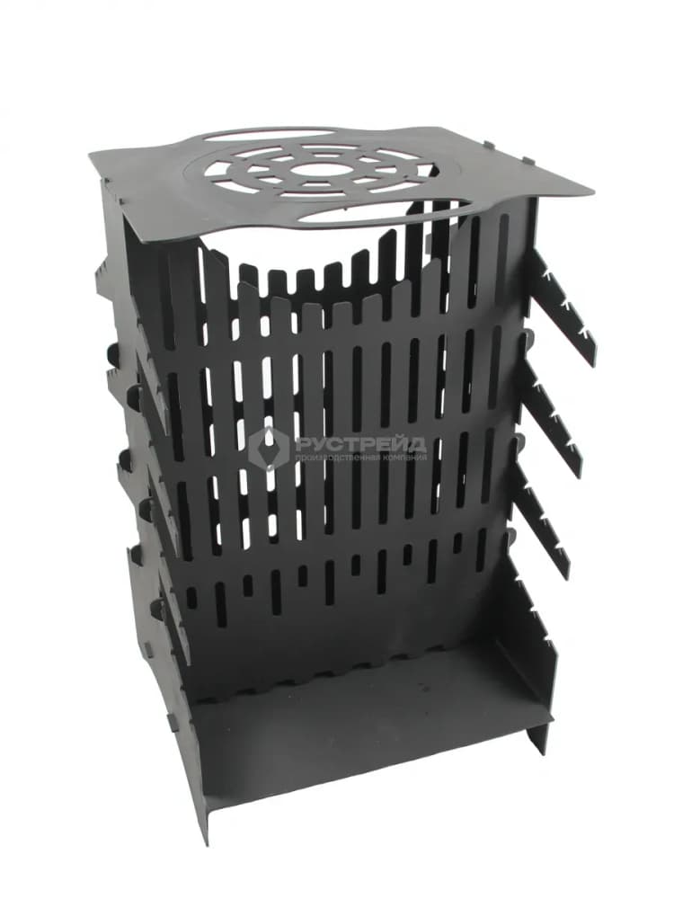 Мангал №5 "Вертикальный" разборный толщина - 2,5 мм 410x640x400